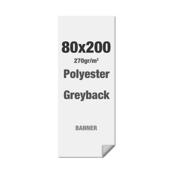 Polyester Greyback 270 g/m2 80 x 200 cm - L-Banner - Sin PVC