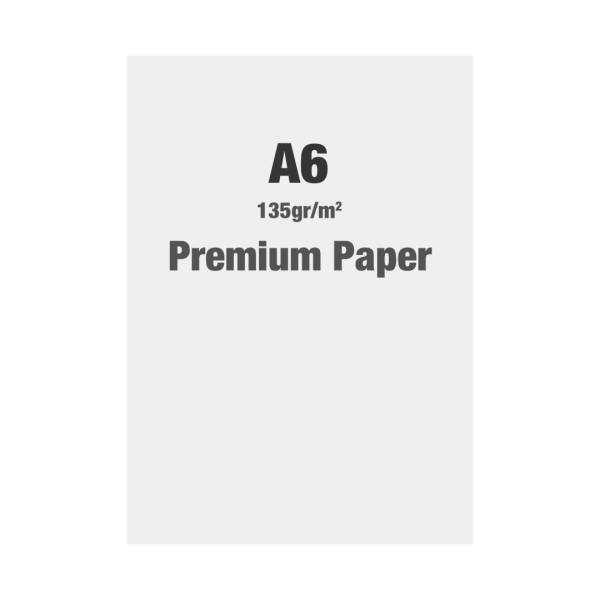 Papel de alta calidad 135g/m2, superficie satinada, A6 (105 x 148 mm)