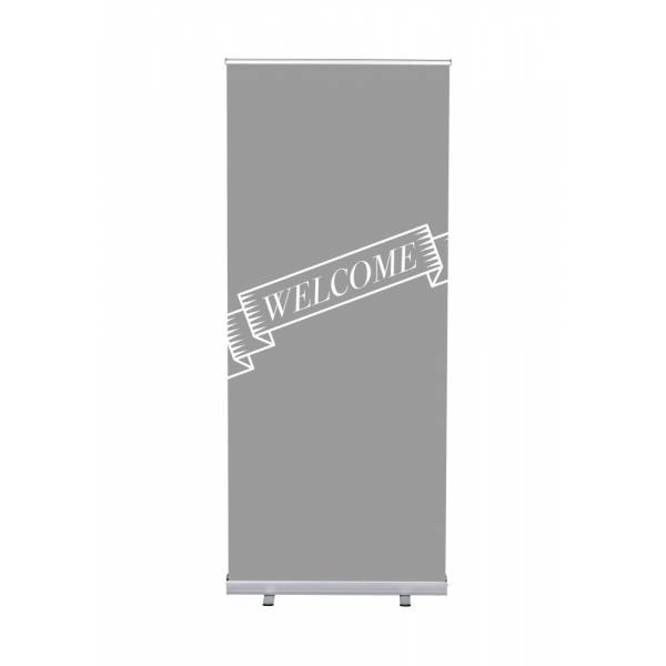 Set Completo Roller-Banner Budget 85 Bienvenida Gris Inglés