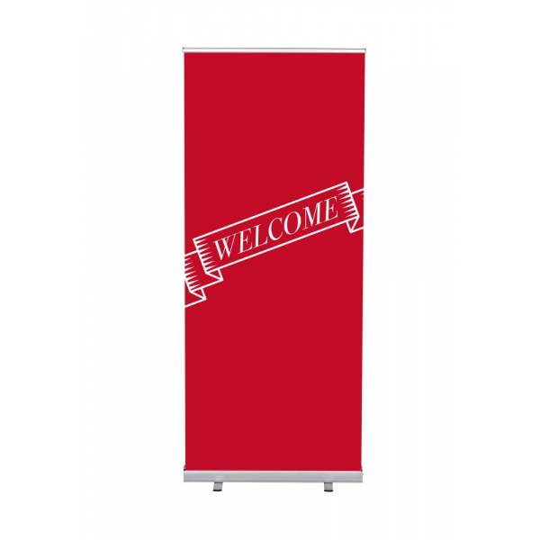 Set Completo Roller-Banner Budget 85 Bienvenida Rojo Inglés