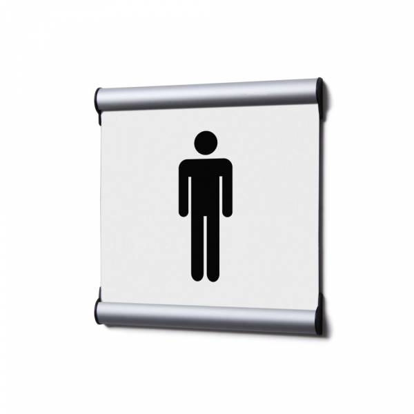 Señalización para puerta Set Completo 15,5 x 15,5 cm Hombre Blanco