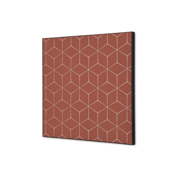 Decoración Textil de Pared SET 40 x 40 Hexagon Marrón Oscuro