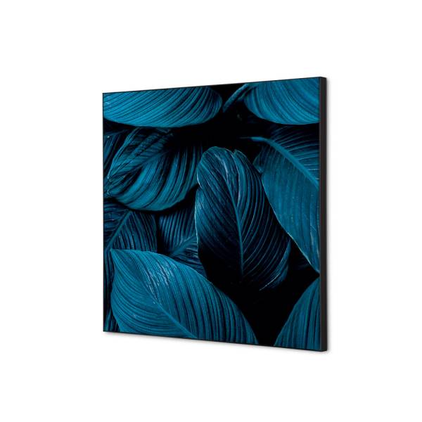 Decoración Textil de Pared SET 40 x 40 Hoja Botánica Azul