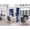 Decoración Textil de Pared SET 40 x 40 Flor de Cerezo Japonés Azul - 36