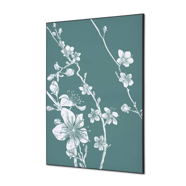 Decoración Textil de Pared SET A1 Flor de Cerezo Japonés Verde