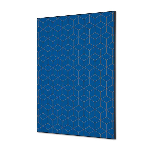 Decoración Textil de Pared SET A1 Hexagon Azul-Marrón