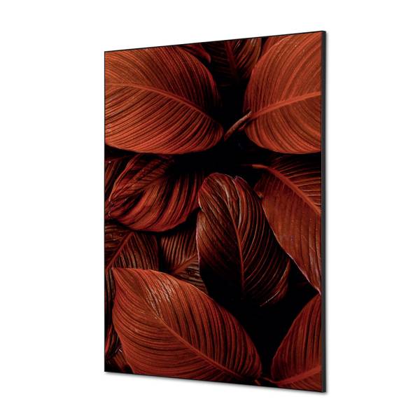 Decoración Textil de Pared SET A1 Hoja Botánica Roja