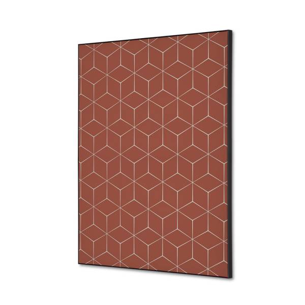 Decoración Textil de Pared SET A2 Hexagon Marrón Oscuro