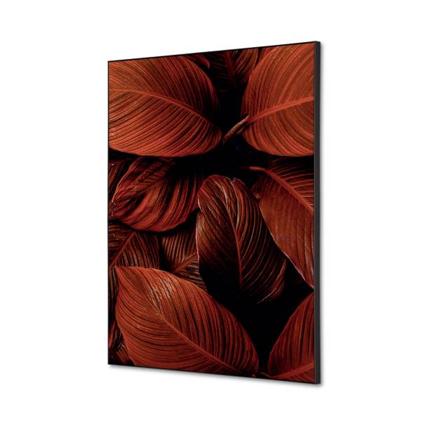 Decoración Textil de Pared SET A2 Hoja Botánica Roja